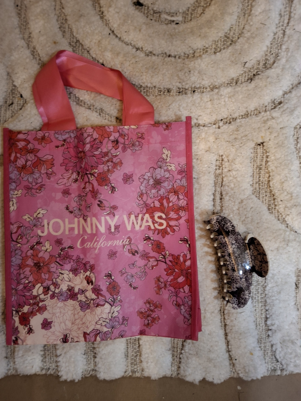 Johnny Was Hair Clip & JW Tote Bag